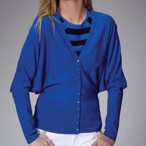 NWT rondina New York royal blue cardigan L